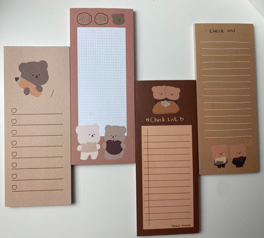 Cute bear check-list